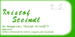 kristof steindl business card